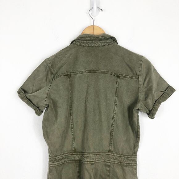 Young Fabulous and Broke Jumpsuit Womens XS Olive Button Up Ankle Khari Utility - Picture 12 of 14